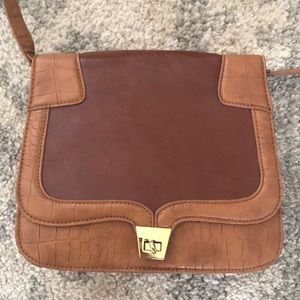 Brown faux leather purse